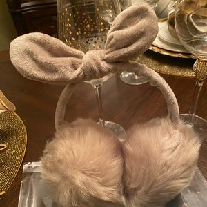 New in Packaging. Women’s Cream or Tan Faux Fur Earmuffs with a beautiful bow
